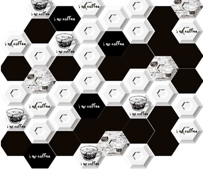REVESTIMIENTO 15X17 DECORADO HEXAGONAL DCER-143 PANAL (SURTIDO VARIADO) - DVI